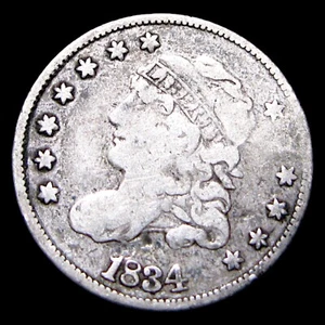 1834 Capped Bust Half Dime Silver ---- Nice Details Coin ---- #592D - Picture 1 of 3