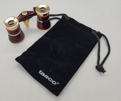 Tasco Opera Binoculars - 3 X 25 - Lightweight & Small 89560 Velvet Bag - Image 1 of 4