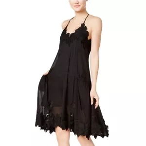 Mare Mare Anthropologie NUOVO $159 abito donna Finn pizzo orlo tubino nero XS - Foto 1 di 2