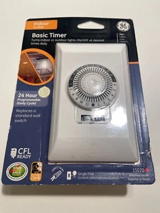 ONE New GE Indoor In-Wall Basic Timer 24 Hour Programmable Dial 15070 - Picture 1 of 2