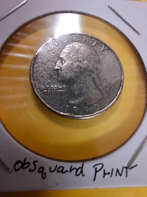 Coins 1990 p bad strike. Matte finish, or bad run coin. - Image 1 of 2