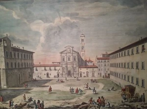 G Zocchi C 1754 view of The Church and Piazza Ognissanti - Picture 1 of 10