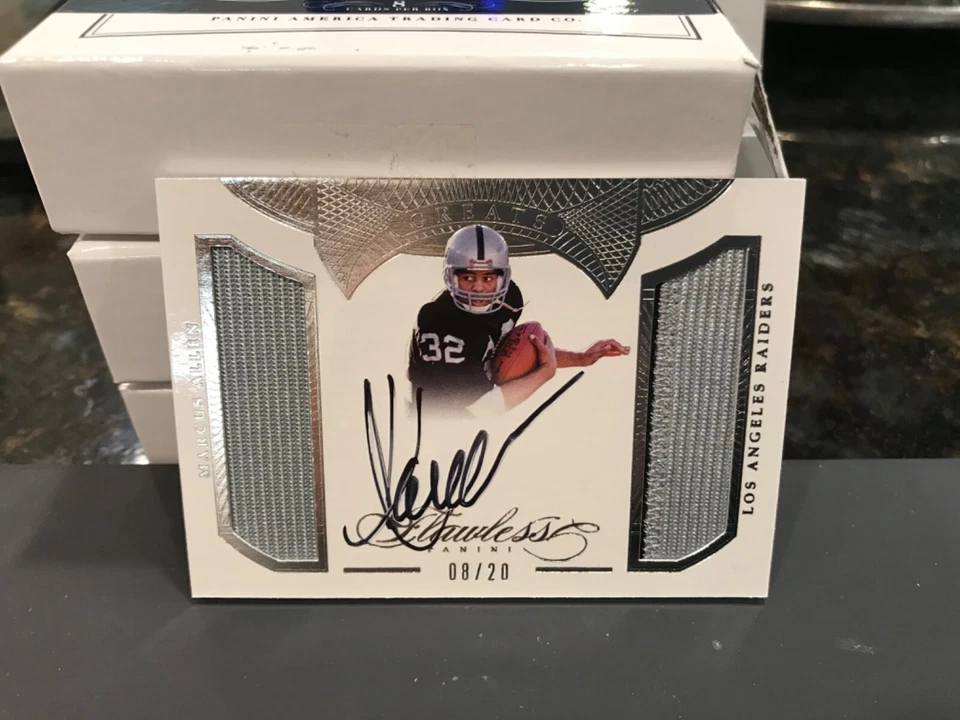 Panini Flawless On Card Autograph Jersey Raiders Marcus Allen 08/20  2016 - Image 1 of 2