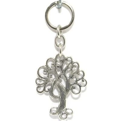 Portachiavi con ALBERO DELLA VITA Portafortuna da Donna Uomo Ciondolo BOMBONIERA - Immagine 1 di 3
