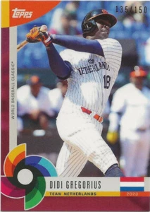 2023 Topps World Baseball Classic Global Stars DIDI GREGORIUS Dark Red /150 #47 - Picture 1 of 1