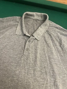 Lululemon Poloshirt Herren XL Grau Metal Vent Tech Kurzarm Athleisure Belüftet - Bild 1 von 9