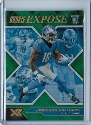 2022 Panini XR Football Jameson Williams Rookie Expose Green #RXP-7 RC 4/5 - Image 1 of 2