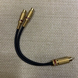 TECHNOLOGY PLUS - RCA Male to 2 RCA Female Cable - Gold - Picture 1 of 3