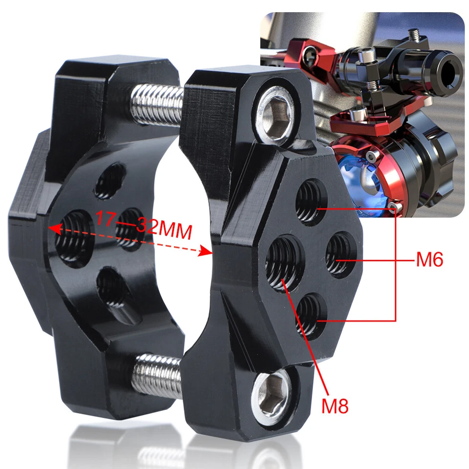 17–32mm CNC Motorrad Scheinwerfer Halterung Halter Lampenhalter Gabel Universell - Bild 1 von 4