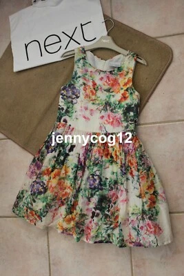 Next Signature Niñas Flores Florales Algodón Boda Baile de graduación Fiesta Vestido Forrado 10 Foto 1 de 3