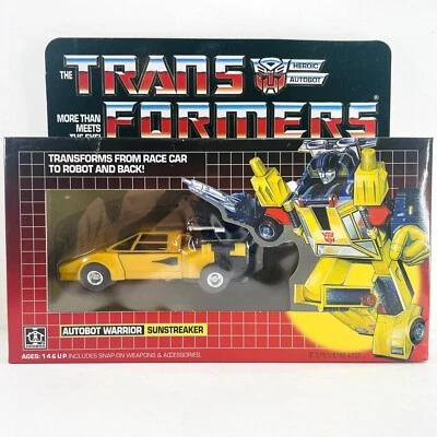 Transformers G1 Sunstreaker Autobot Warrior Action Figure Reissue Toy in New Box - Image 1 of 4