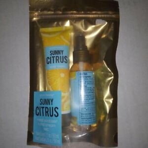 NEW Groovi Beauty SUNNY CITRUS Sanitizer/Body Lotion Set