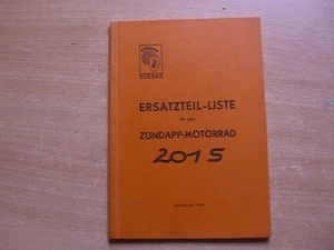 Ersatzteil Liste Katalog ZÜNDAPP 201 S Ausgabe 02.1957 - Bild 1 von 6