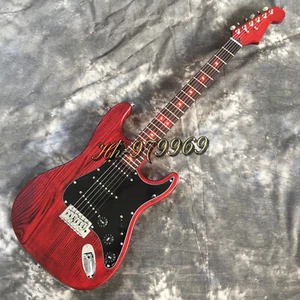 Guitarra Eléctrica ST Roja Vintage 6 Cuerdas Cuerpo de Ceniza Diapasón de Palisandro Sin Marca - Imagen 1 de 11