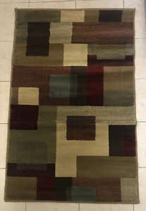 Oriental Weavers Amelia 2261Y Geometrische Quadrate Türmatte Teppich - 2 Fuß 6 Zoll x 4 Fuß 5 Zoll - Bild 1 von 2
