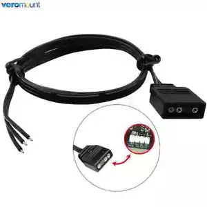 3Pin Buchse ARGB Stecker Verlängerungskabel Lötfrei Clip für 5V LED Streifen - Bild 1 von 7