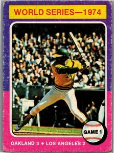 1975 Topps #461 1974 World Series Game 1 Oakland Athletics - Picture 1 of 2