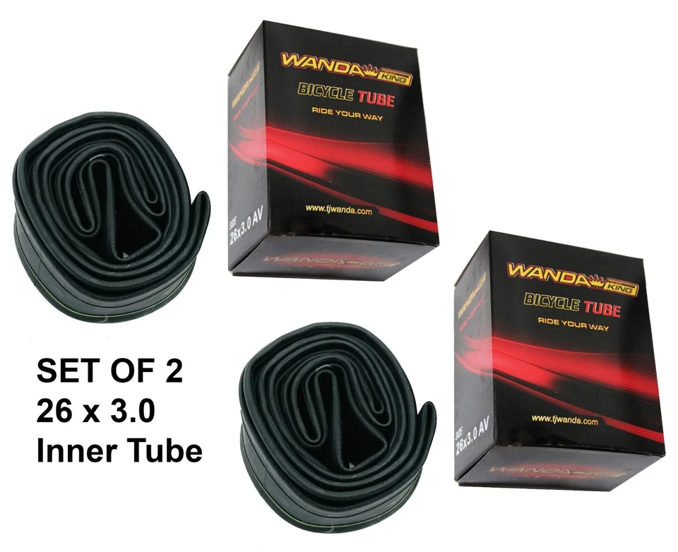 Pair of 26"x3 Bicycle Inner Tube Fat Tire American Schrader Valve Inner Tube - Image 1 of 4