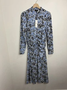 Me+Em Graphic Ribbon Floral Print Midi Dress UK 14 New With Tags - Picture 1 of 12