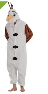 Adult One Zee Inspired By Frozen Olaf Pajama Lounge Soft Cozy Hooded M/L - Picture 1 of 8