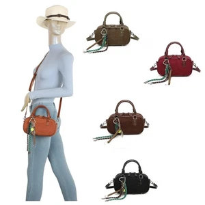 Boutique Wildlederoptik Damen Kunstleder Anhänger Deko kleine Beuteltasche Handtasche - Bild 1 von 21