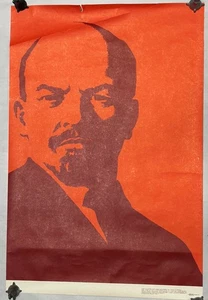 Vintage Russia Soviet Union Communist Propaganda Political Lenin Poster (C20) - Picture 1 of 9