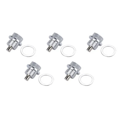 Brand New 5 Pcs Magnetic Oil Drain Bolt Kit Adapter Components For BMW 118 t - Image 1 of 4