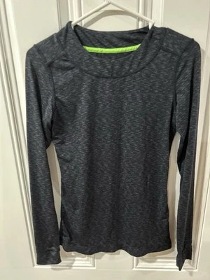 Cuddle Duds para mujer pequeño gris manga larga ajuste flexible con orificios para el pulgar Foto 1 de 3