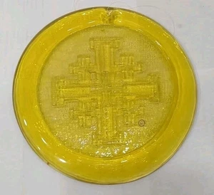 Atrapasol Blenko ámbar catedral de Jerusalén cruz vidrio - Imagen 1 de 5