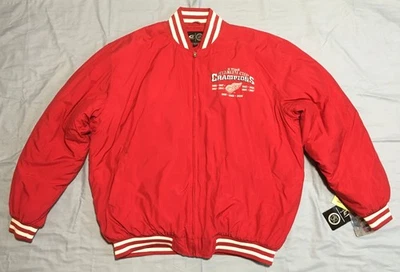 Vintage G-III Detroit RED WINGS 11 Time Stanley Cup Champs Jacket XXL New w/tags - Image 1 of 4