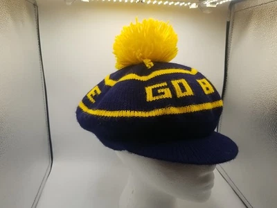 De colección Universidad de Michigan UofM "Go Blue" Ala Gorro Gorra Pom Tejido Foto 1 de 4