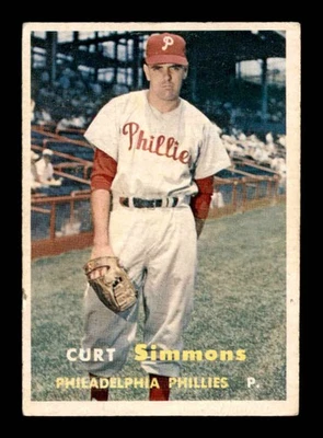 1957 Topps #158 Curt Simmons   VG X3210043 - Image 1 of 2