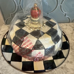 Retired Mackenzie Childs Courtly Check Butterhouse Brand New - Picture 1 of 8