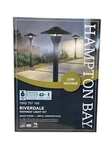 Hampton Bay 30-Watt 90 Lumens Integrated LED Black Landscape Path Light(6-Pack) - Picture 1 of 3