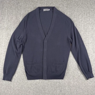 Cárdigan Suéter Vince Para Hombre Grande Azul Marino A Presión Frontal Cuello en V Tejido Bolsillos M12909725 Foto 1 de 4