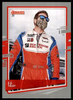 2021 Panini Donruss Silver Mask Variation J.J. Yeley #61 NASCAR Racing Parallel - Image 1 of 2