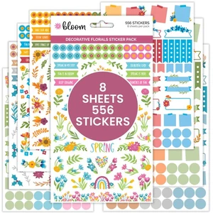 bloom daily planners Planner Stickers, Decorative Floral Pack - Picture 1 of 19