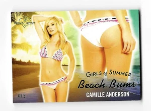 2025 Benchwarmer Girls of Summer Beach Bums Green Foil CAMILLE ANDERSON - Picture 1 of 2