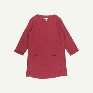 Seasalt Cornwall Womens Burgundy Cotton blend Mid sleeved Tunic Top Size 8 - Picture 1 of 12