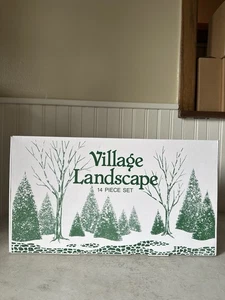 Department 56 Dorf Landschaft 14-teiliges Set Bäume & Straße EUC Zubehör kein Schnee - Bild 1 von 7