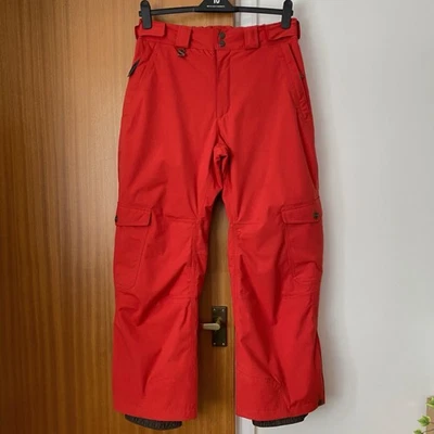 Salomon Pantalones Esquí Nieve Salopettes Talla Pequeña L29” Unisex Acti Loft Clima Pro Rojo Foto 1 de 4