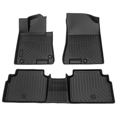 Car Floor Mats for 20-23 Hyundai Sonata  Kia K5 FWD No Fit AWD,All Weather Black - Image 1 of 4