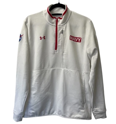 Under Armour Navy Midshipmen 2022 Special Games 1/4 Zip Pullover M Nasa US Flag - Image 1 of 4