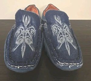 Robert Wayne Rays Denim Drivers einzigartige Halbschuhe einzigartig selten Größe 11 sehr guter Zustand - Bild 1 von 8