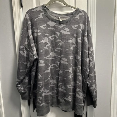 Women’s Camo Sweatshirt Army Green Size 3X By Ideology - Image 1 of 4