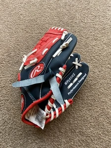 Rawlings Players Series 9,5" Jugend Baseball Handschuh rot/marine Rechtshandwurf - Bild 1 von 5
