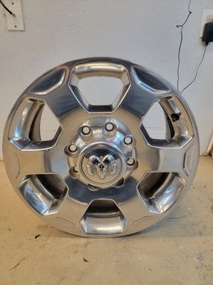 RAM Polished 2500 Pickup 3500 OEM Wheel 18” 2016-2018 Rim Original 2577 3 - Image 1 of 4
