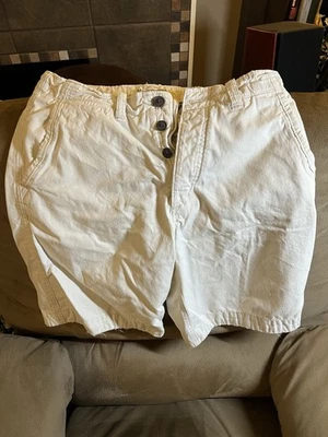 Abercrombie & Fitch Heavyweight Chino Shorts Mens 33 Khaki Beige Excellent - Image 1 of 4