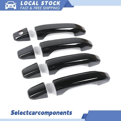 Door Handle Covers 4PCS For GMC Sierra Chevy Silverado 1500 2014-2024 NO Smart - Image 1 of 4