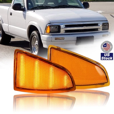Luces LED delanteras laterales de esquina con ámbar giratorio para Chevy S10 1994-1997 Blazer Foto 1 de 4